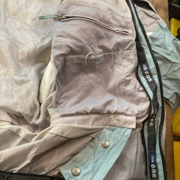 686 Smarty Jacket Mens Large Sage 3-in-1 Snowboard Ski Shell Hooded Winter Coat - Picture 9 of 11